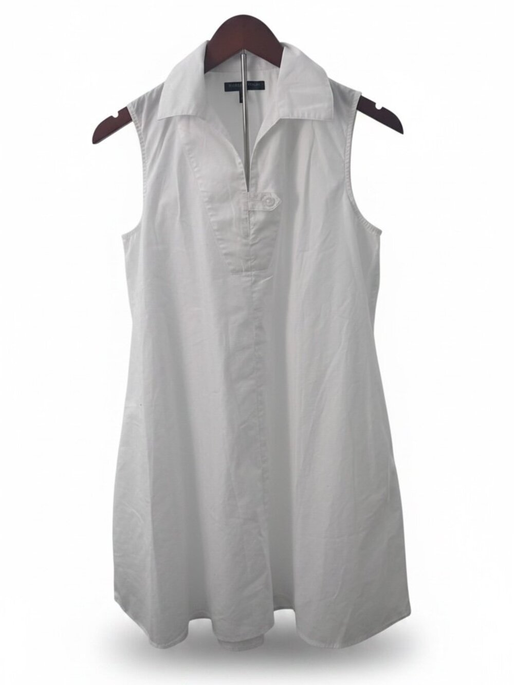 Banana Republic Sleeveless White Popover Shirt Dress w/ Pockets – Women’s Small